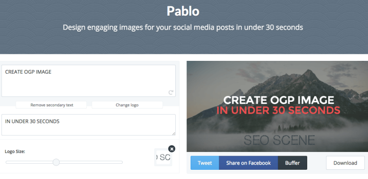 たった30秒でイケてるFacebook用OGP画像が作れてしまう「Pablo」が超便利！